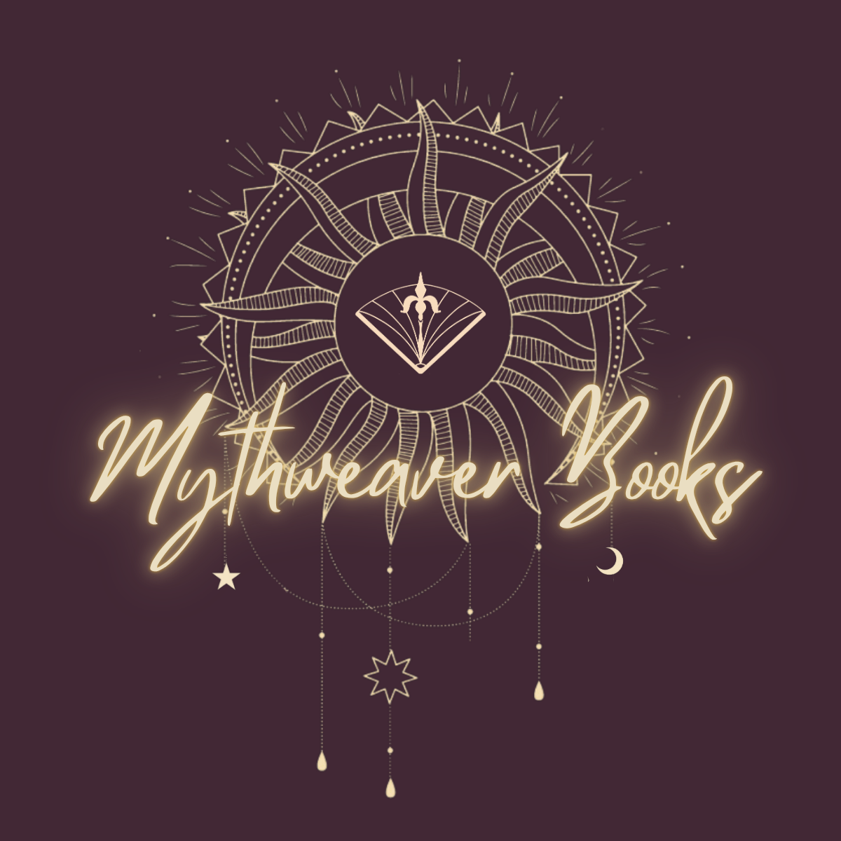 Mythweaver Books celestial logo